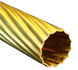 twisted reeded brass tube